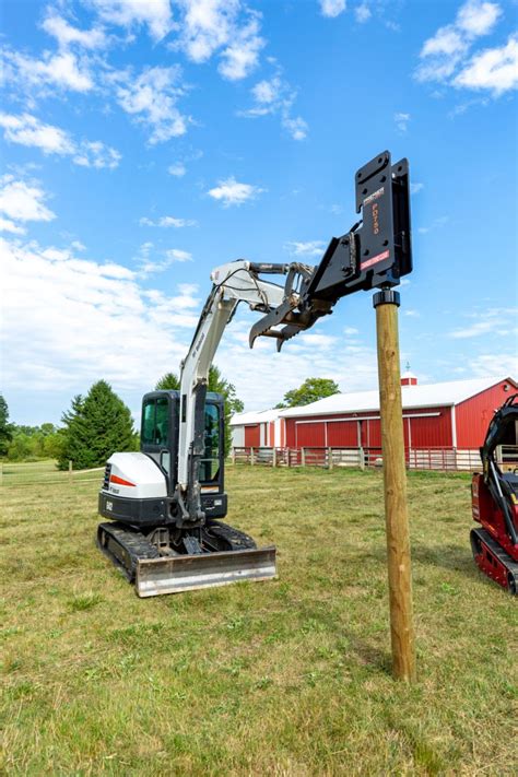 post driver mini excavator|mini excavator pile driver attachment.